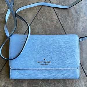Kate Spade Pebble Leather Harlow Wallet On a String
